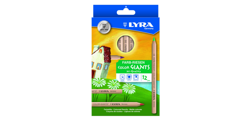 Crayon de couleur LYRA Colors Giants Nature set 12 couleurs