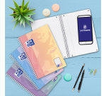 Spiraalblok Oxford Touch B5 gelijnd 160 pagina's assorti