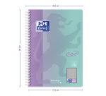 Spiraalblok Oxford Touch B5 geruit 5mm160 pagina's assorti