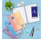 Spiraalblok Oxford Touch B5 geruit 5mm160 pagina's assorti