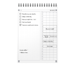 Bloc-notes Task Manager journalier A5 70 feuilles bleu
