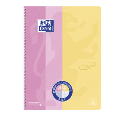Collegeblok Oxford Touch duo A4+lijn/ruit 5mm 160 pagina's