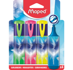 Surligneur Maped Arctic Vibes lot 4 couleurs