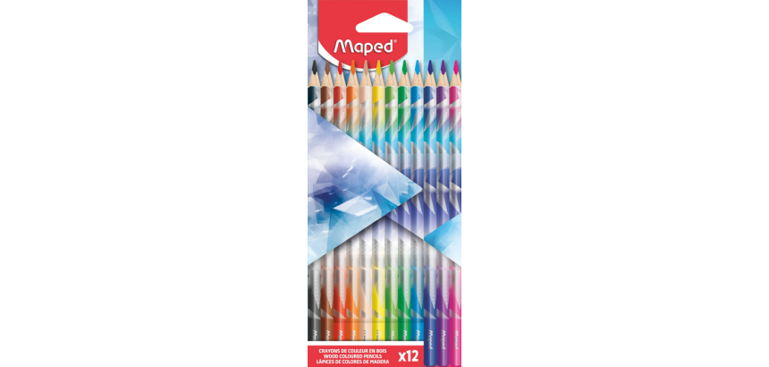 Crayon de couleur Maped Arctic Vibes lot 12 couleurs