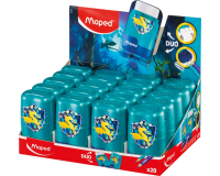 Puntenslijper Maped Connect Dragon 2-gaats met gum blauw