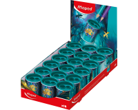 Puntenslijper Maped Dragon 2-gaats display a 18 stuks blauw