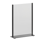 Kaarthouder Europel metaal met acryl bord A4 zwart