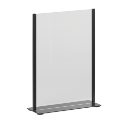 Kaarthouder Europel metaal met acryl bord A4 zwart