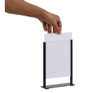 Kaarthouder Europel metaal met acryl bord A5 zwart