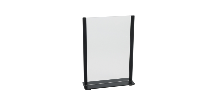 Porte-affiche Europel A5 métal bord acrylique noir