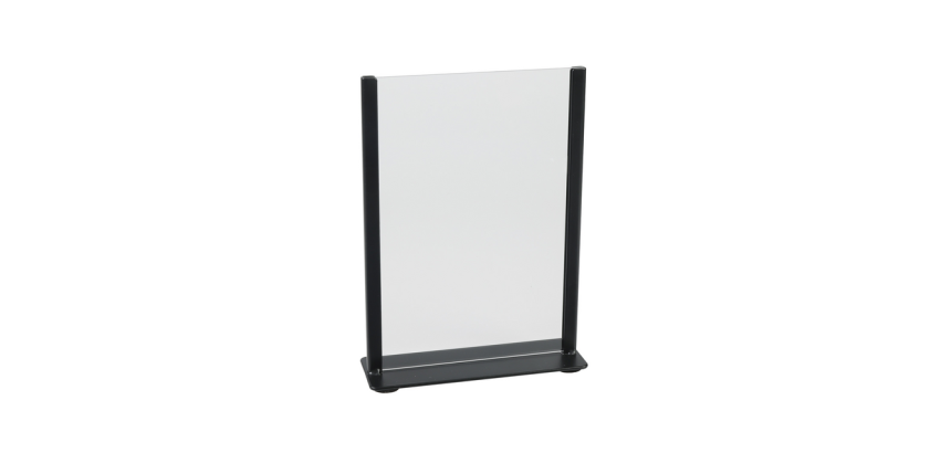 Kaarthouder Europel metaal met acryl bord A5 zwart