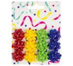 Gift bows set 12 pieces red, yellow, green, and blue