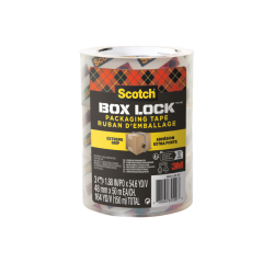 Ruban d'emballage Scotch Box Lock 3950-EF 48mmx50m 3 pièces