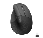 Logitech Lift Vertical Ergonomic Mouse - vertikale Maus - Bluetooth, 2.4 GHz - Graphite