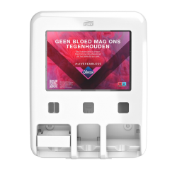 Distributeur hygiène féminime Tork P1 P2 P3 Elevation blanc 564050