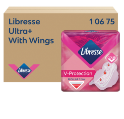 Serviette hygiènique Libresse P1 Ultra+ Regular avec ailettes 150 pièces