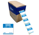 Etiket Avery HACCP maandag-blauw 25x25mm 1000 stuks