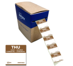 Etiket Avery HACCP donderdag-bruin 25x25mm 1000 stuks