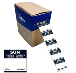 Etiquette Avery HACCP DIMANCHE noir 25x25mm 1000 pièces