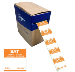 Etiquette Avery HACCP SAMEDI orange 25x25mm 1000 pièces