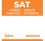 Etiket Avery HACCP zaterdag-oranje 25x25mm 1000 stuks