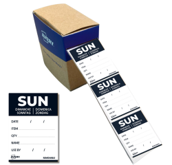 Etiquette Avery HACCP DIMANCHE noir 40x56mm 500 pièces