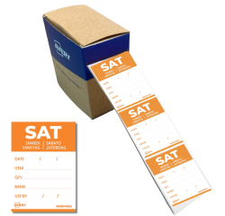 Etiquette Avery HACCP SAMEDI orange 40x56mm 500 pièces