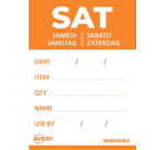 Etiquette Avery HACCP SAMEDI orange 40x56mm 500 pièces