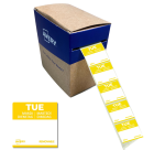 Etiquette Avery HACCP MARDI jaune 25x25mm 1000 pièces