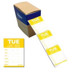 Etiquette Avery HACCP MARDI jaune 40x56mm 500 pièces