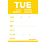 Etiquette Avery HACCP MARDI jaune 40x56mm 500 pièces