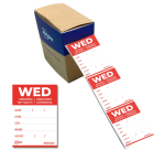 Etiket Avery HACCP woensdag-rood 40x56mm 500 stuks