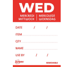 Etiket Avery HACCP woensdag-rood 40x56mm 500 stuks