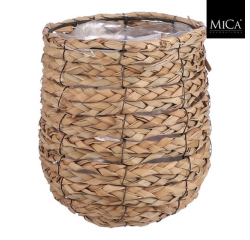 Plantenmand Mica Avalon zeegras rond 21x18cm lichtbruin
