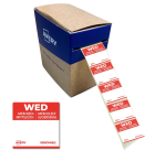 Etiket Avery HACCP woensdag-rood 25x25mm 1000 stuks