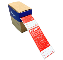 Etiquette Avery scellé de fermeture/indicateur de rupture rouge 40x95mm 250 pièces