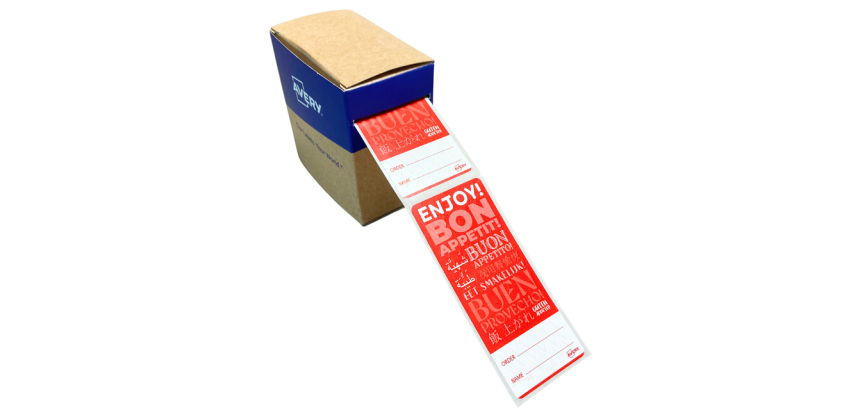 Etiquette Avery scellé de fermeture/indicateur de rupture rouge 40x95mm 250 pièces