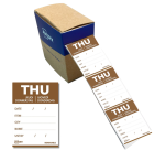Etiquette Avery HACCP JEUDI brun 40x56mm 500 pièces