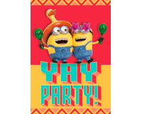 Wenskaart Hallmark uitnodiging Minions pak à 6 stuks