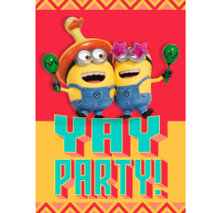 Carte d'invitation Hallmark Minions lot 6 pièces