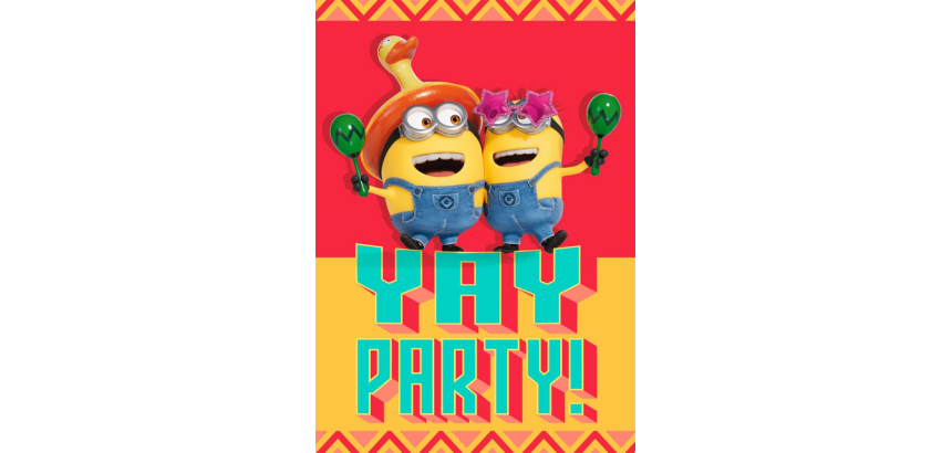 Carte d'invitation Hallmark Minions lot 6 pièces