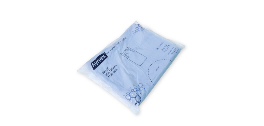 Hynex PE Schürze 80x125cm blau 100 Stück