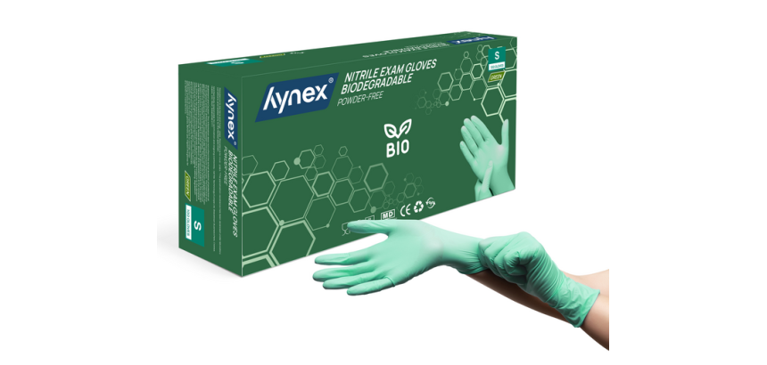 Gant Hynex nitrile Bio S vert 3,5g 100 pièces