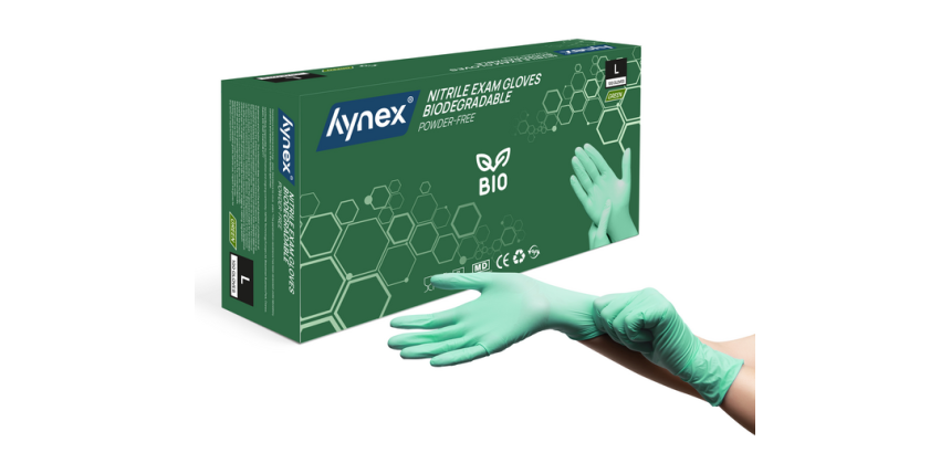 Handschoen Hynex nitril Bio L groen 3.5gr 100 stuks
