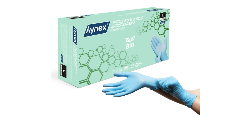 Gant Hynex nitrile Bio L bleu 3,5g 100 pièces
