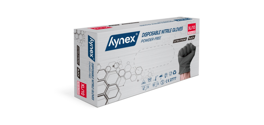 Gant Hynex nitrile extra résistant XL noir 5g 100 pièces