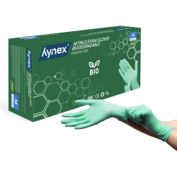 Gant Hynex nitrile Bio M vert 3,5g 100 pièces