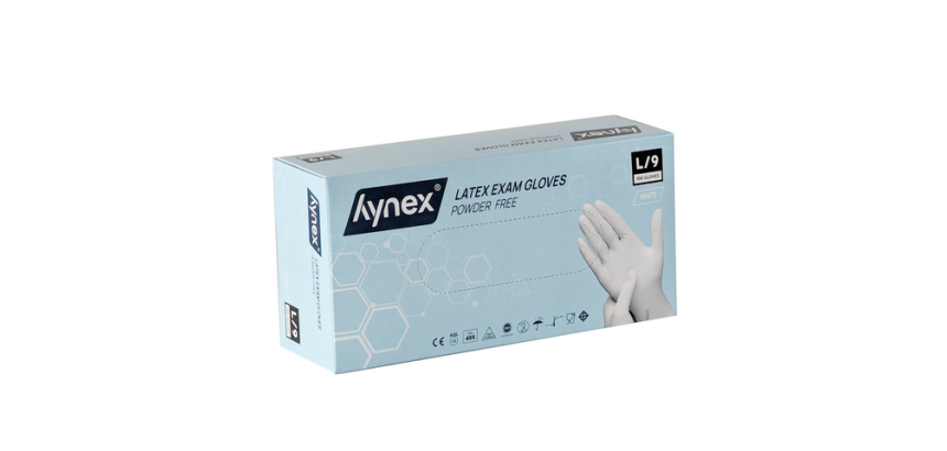 Gant Hynex Latex L blanc 5g 100 pièces