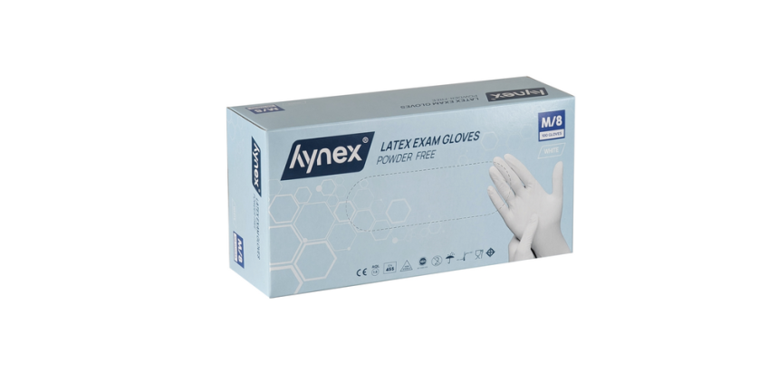 Gant Hynex Latex M blanc 5g 100 pièces