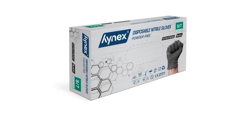 Hynex Nitrilhandschuh extra widerstandsfähig S schwarz 5g 100 Stück